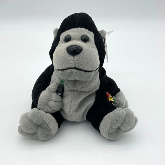 Coca-Cola International VTG Plush RILLY The Gorilla RWANDA Beanie Collectible - Picture 1 of 7
